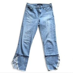 J Brand Ruby Cropped Frayed Hem Jeans
